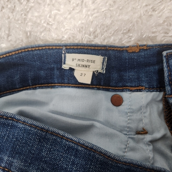 Madewell Women's Blue Mid-Risw Skinny Jeans - Picture 6 of 8